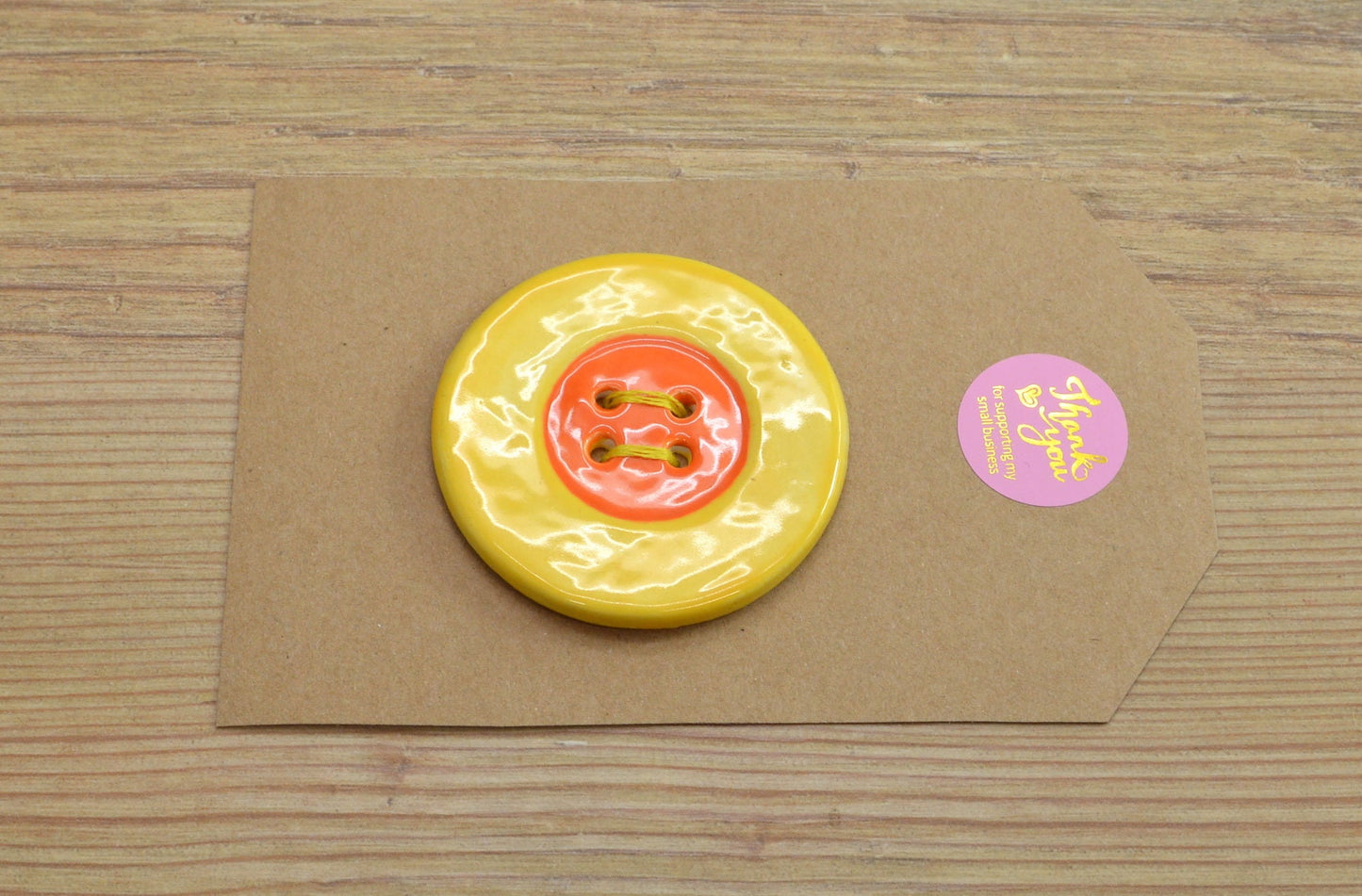 Large Handmade Ceramic Button, For Fashion, Sewing, Haberdashery, Clothing, Craft, Upcycling