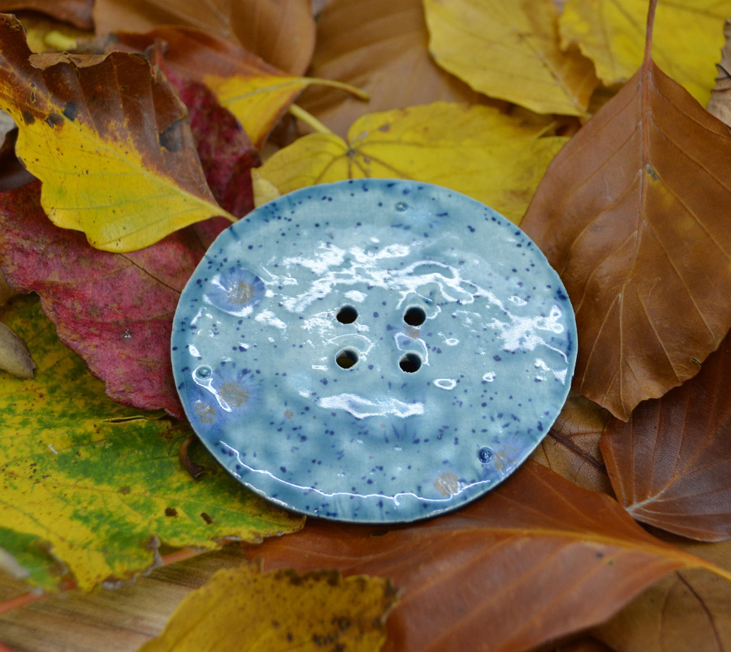 Large Handmade Ceramic Button, For Fashion, Sewing And Haberdashery