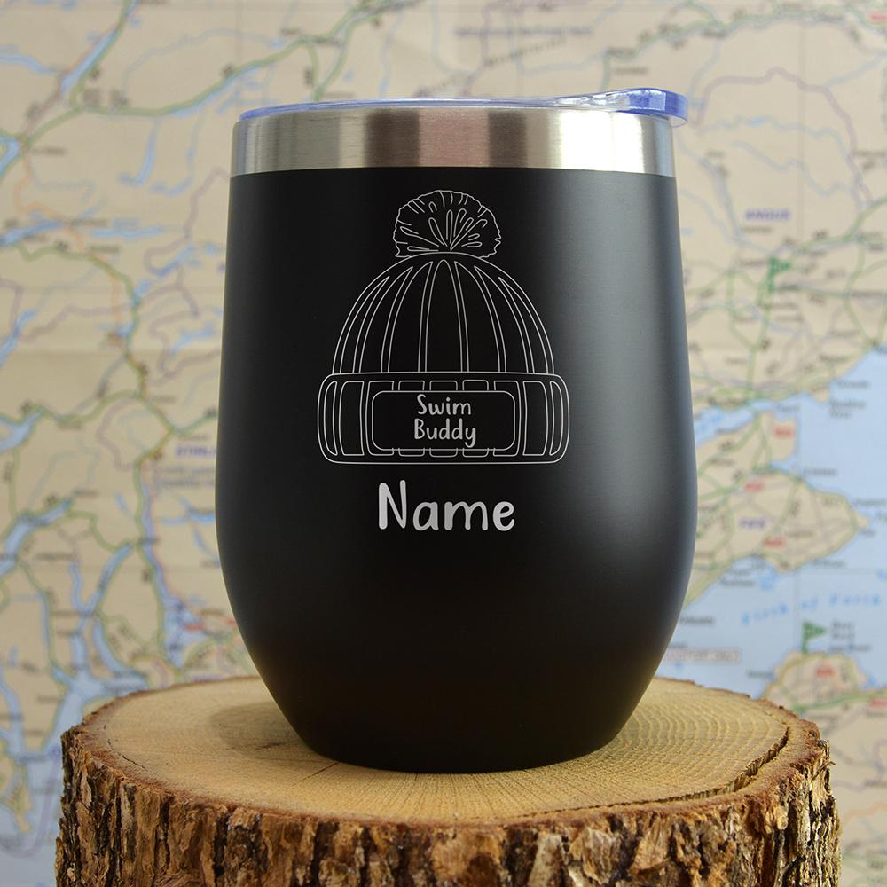 Personalized Wild Swimming Travel Mug: Stainless Steel Thermal Mug