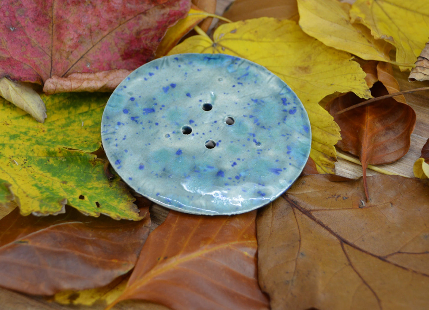 Large Handmade Ceramic Button, For Fashion, Sewing And Haberdashery