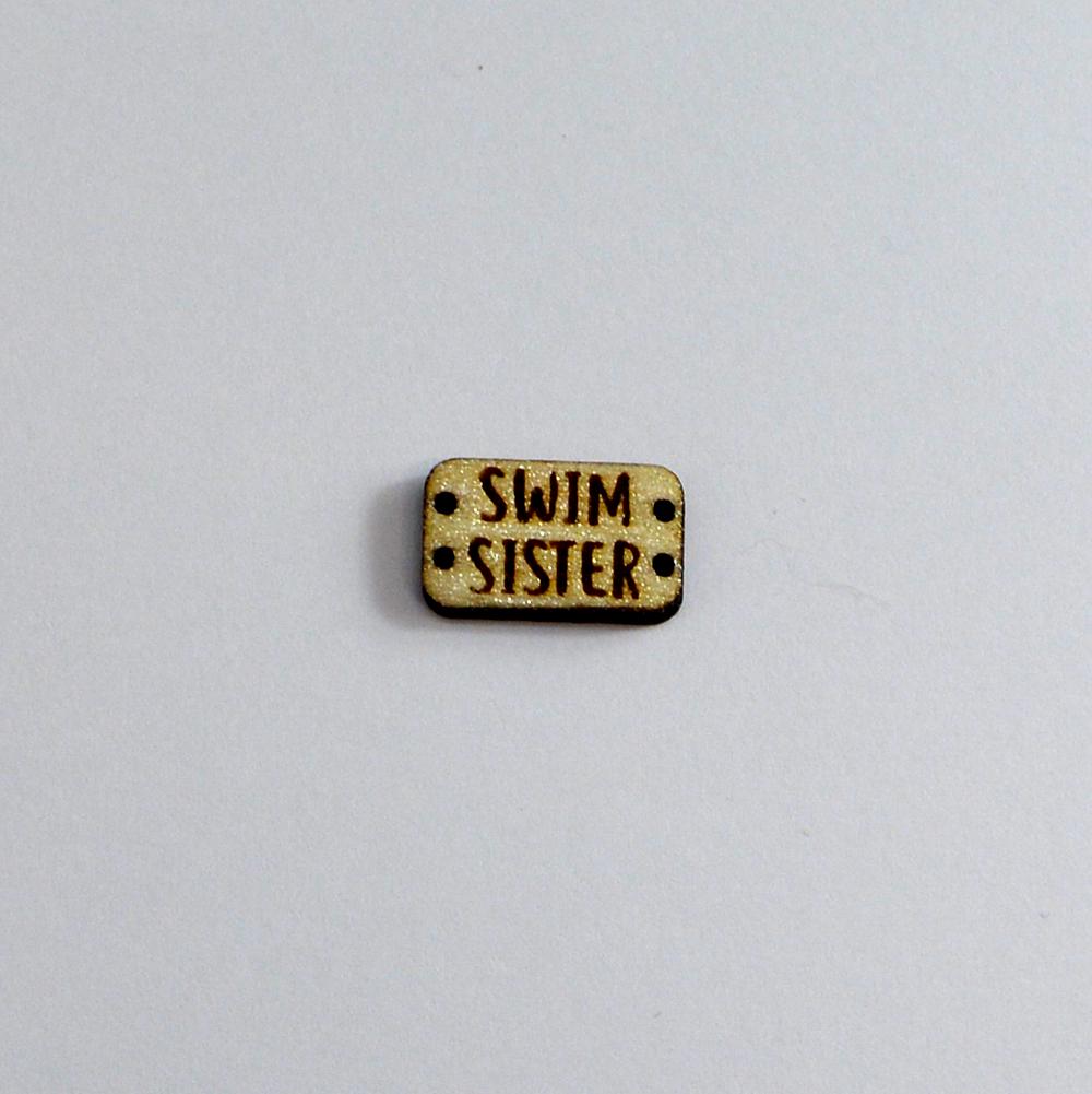 Handmade Green Bobble Hat Wild Swimmer Christmas Card, Birthday Card