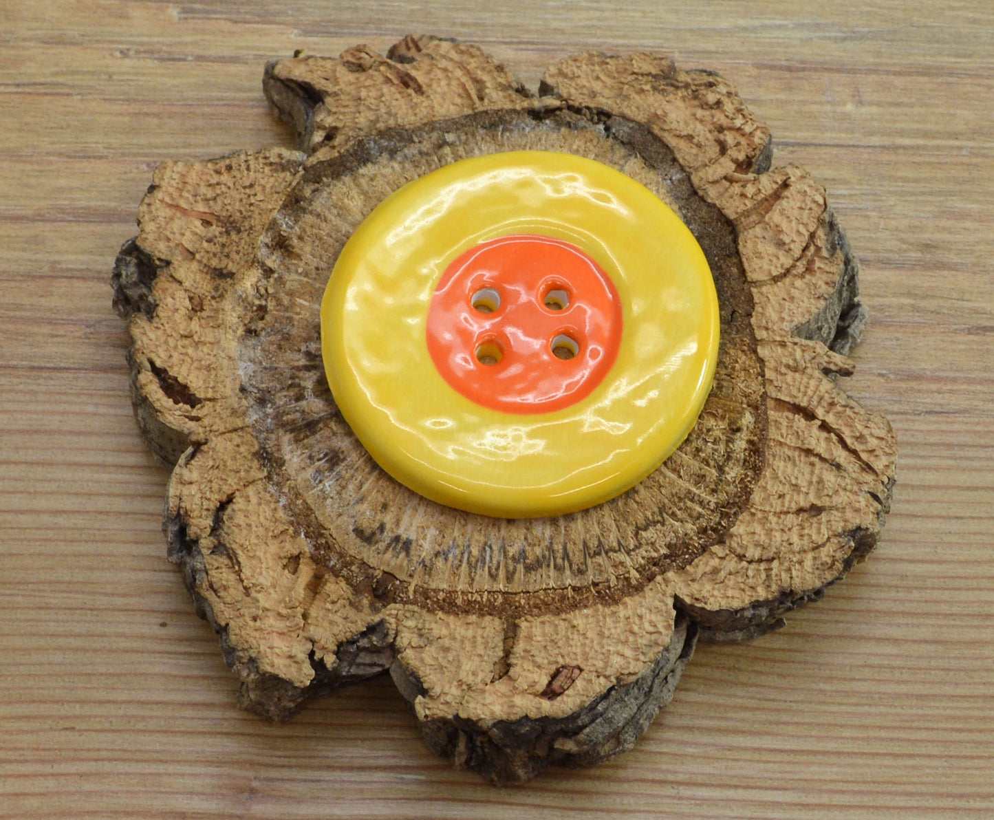 Large Handmade Ceramic Button, For Fashion, Sewing, Haberdashery, Clothing, Craft, Upcycling