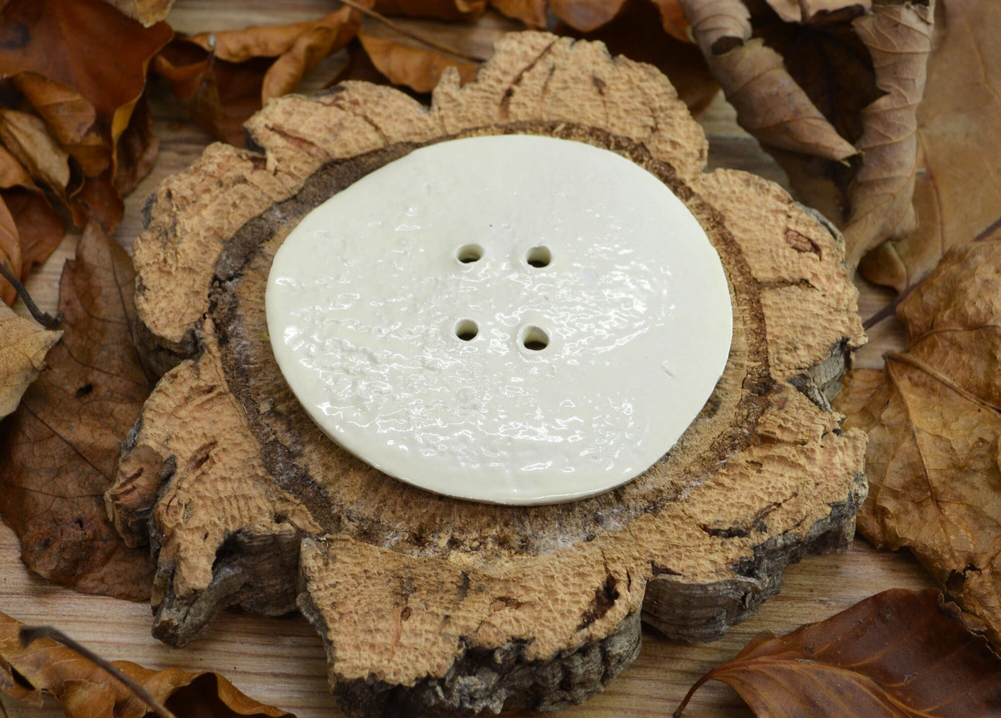 Large Handmade Ceramic Button, For Fashion, Sewing, Haberdashery, Clothing, Upcycling