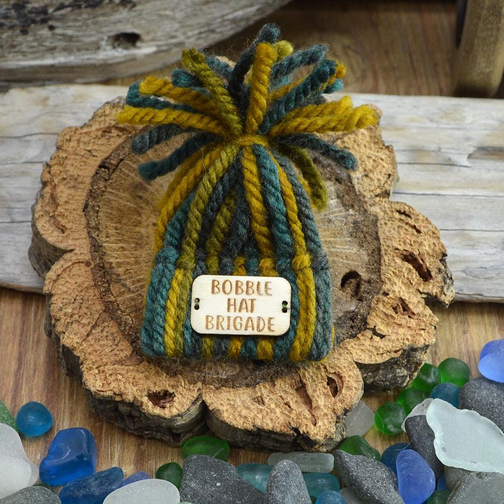 Handmade Quirky Wild Swimmer Bobble Hat Badge, Gift, Wild swimming, Cold water swimmimg