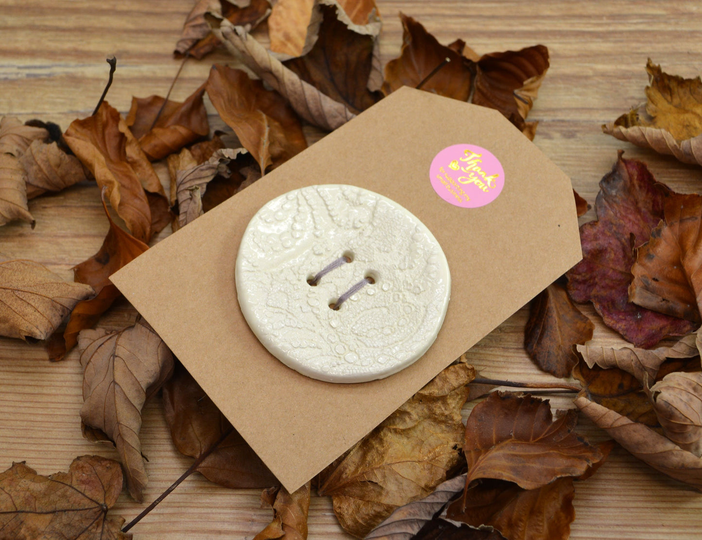 Large Handmade Ceramic Button, For Fashion, Sewing, Haberdashery, Clothing, Upcycling