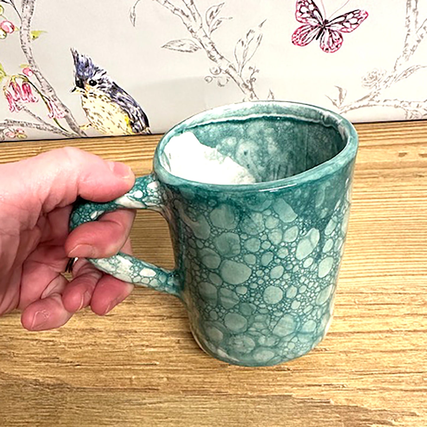 Handmade Ceramic Earthenware Bubble Effect Mug