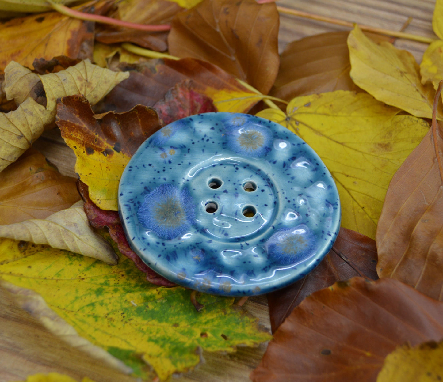 Large Handmade Ceramic Button, For Fashion, Sewing And Haberdashery