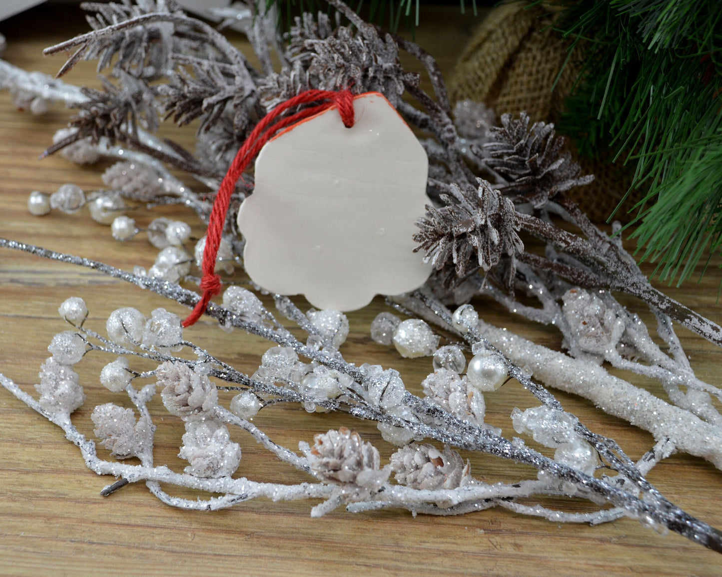 Handmade Ceramic Father Christmas Ornament: Unique Christmas Tree Decor