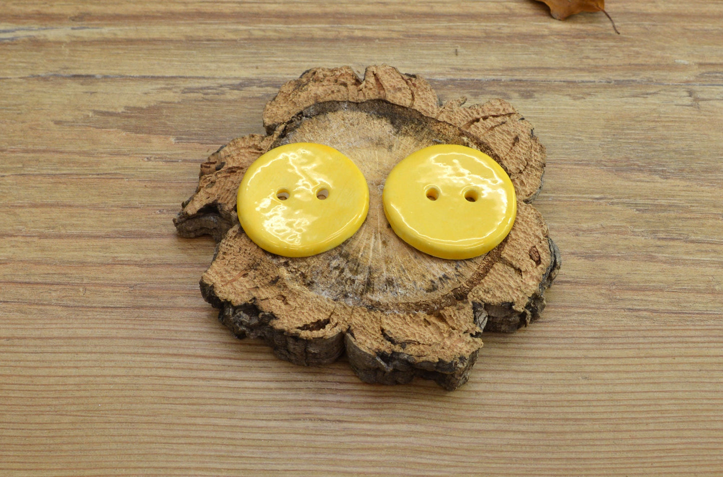 A Pair Of Handmade Ceramic Buttons, For Fashion, Sewing, Haberdashery, Clothing, Craft, Upcycling