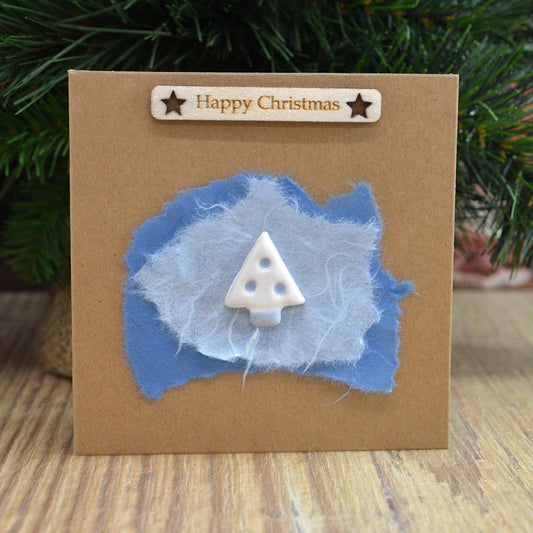 Handmade Ceramic Christmas Tree Card Skandi Style